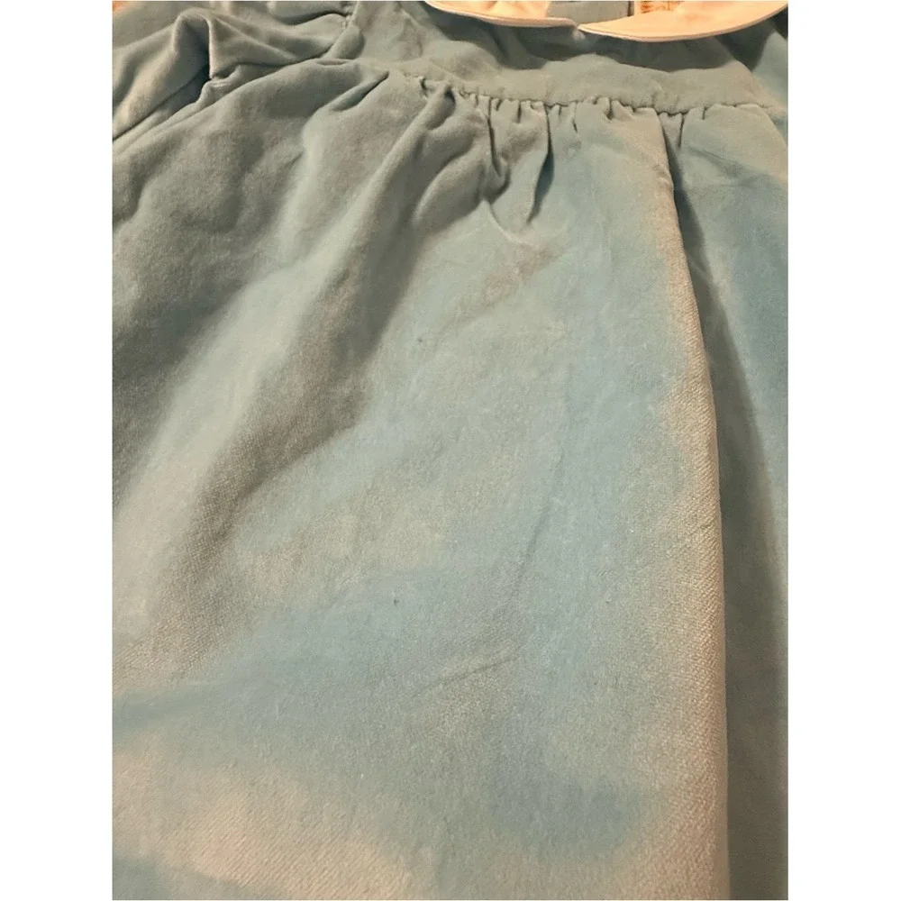 The Beaufort Bonnet Company Girls Blue Corduroy Peter Pan Collar Dress 4T